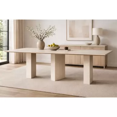 طاولة طعام غليسي تستوعب 8 كراسي