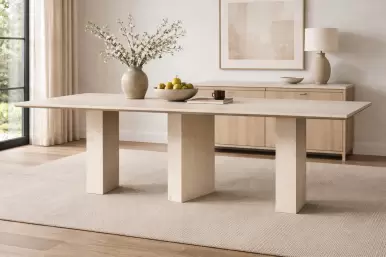 طاولة طعام غليسي تستوعب 8 كراسي