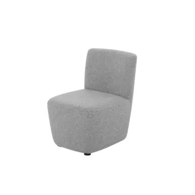 كرسي بدون ذراعين رمادي غامق