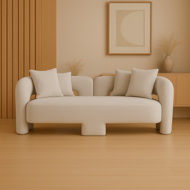 Livia Three-Seater Sofa - off-white