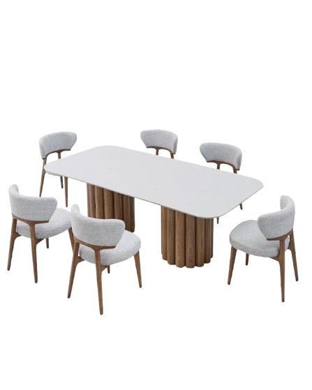 طاولة طعام فيرا تستوعب 8 كراسي - فردية