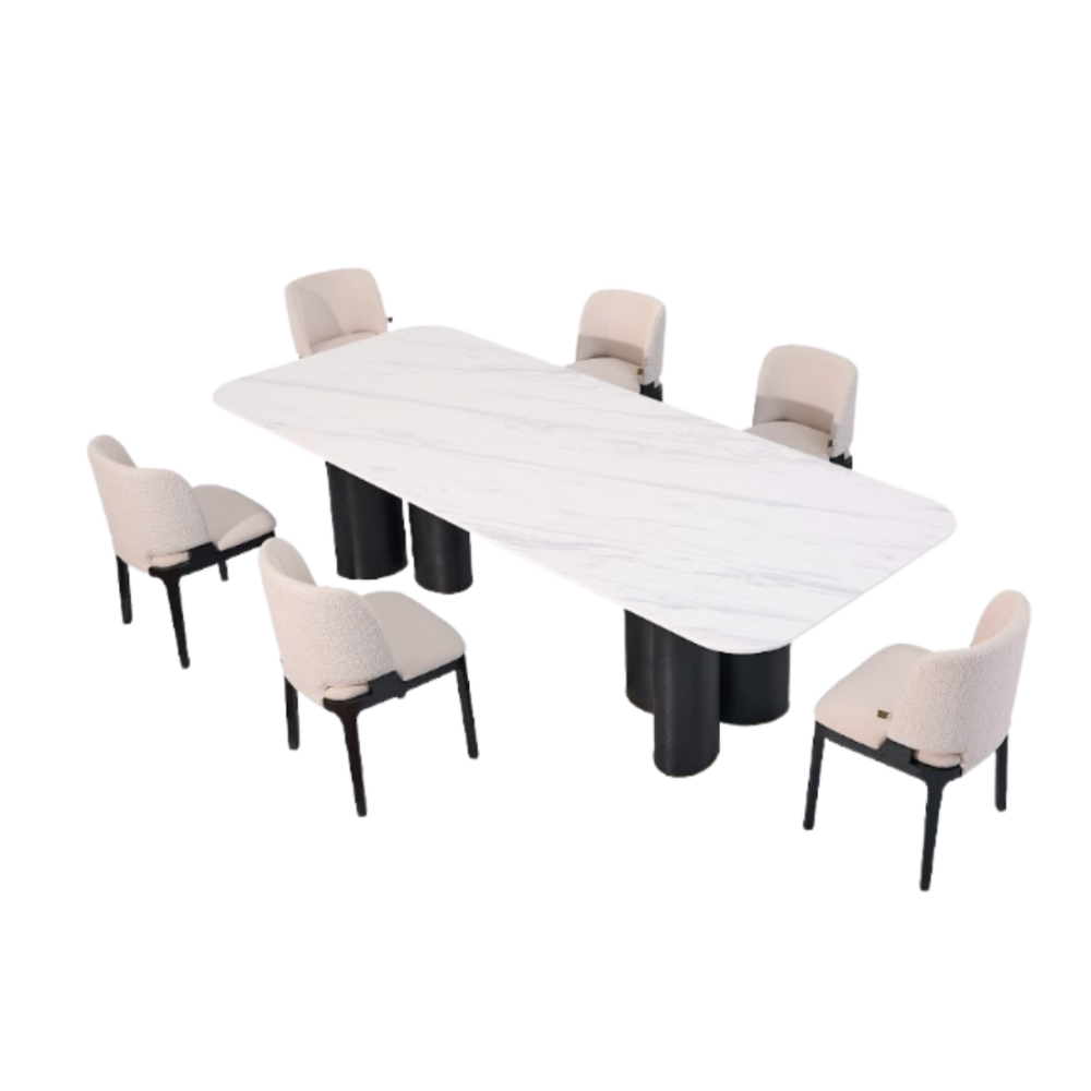 طاولة طعام ويزر - تستوعب 8 كراسي (بدون كراسي)