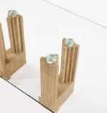 طاولة مدخل من الرخام طبيعي بيج